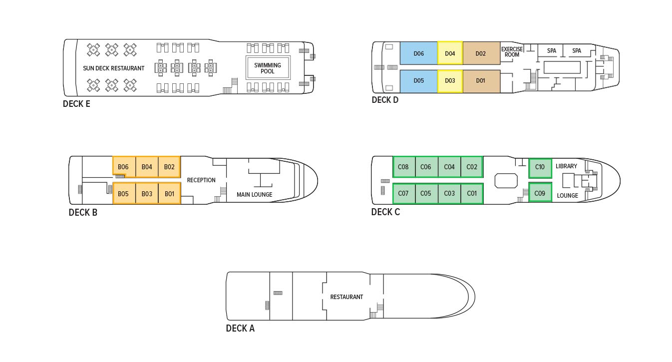 Oberoi Philae Luxury Nile Cruise deck plan Oberoi Philae Luxury Nile Cruise deck plan